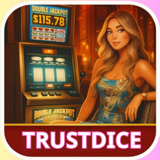 Imagem promocional da TRUSTDICE mostrando a plataforma e suas vantagens